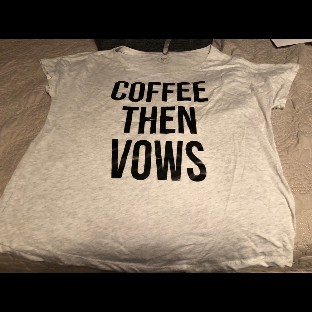 BRIDE morning-of the wedding cute coffee shirt